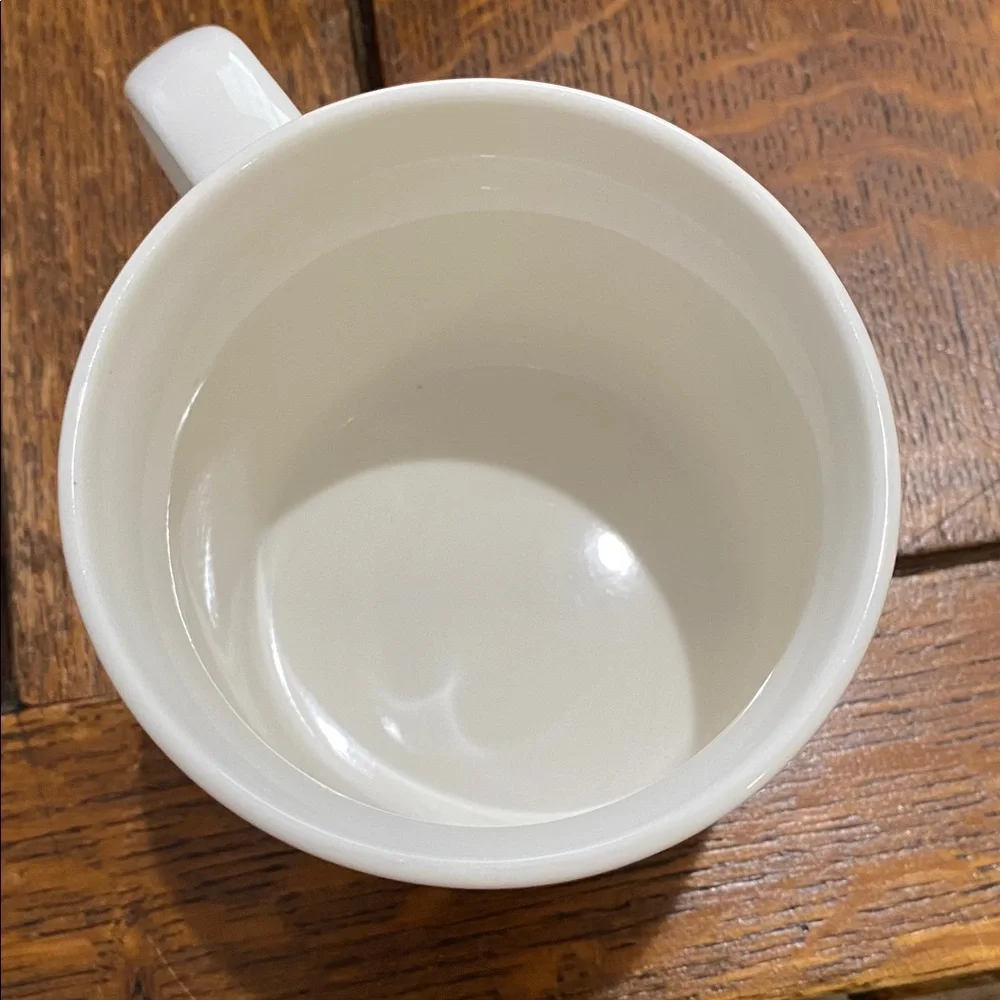Williams Sonoma “S” Mug in Gold on White Porcelain. Unused Condition. Large Mug
